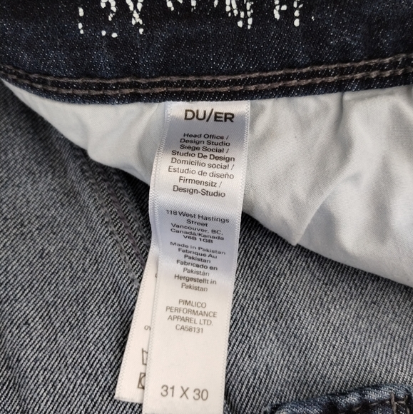 DUER Mid Weight Performance Denim Jeans Size 31 - Picture 4 of 11